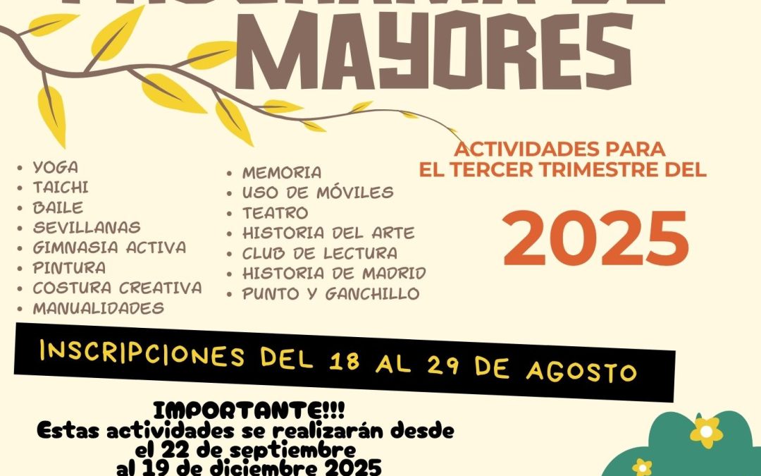 Programa de Actividades Mayores 2025