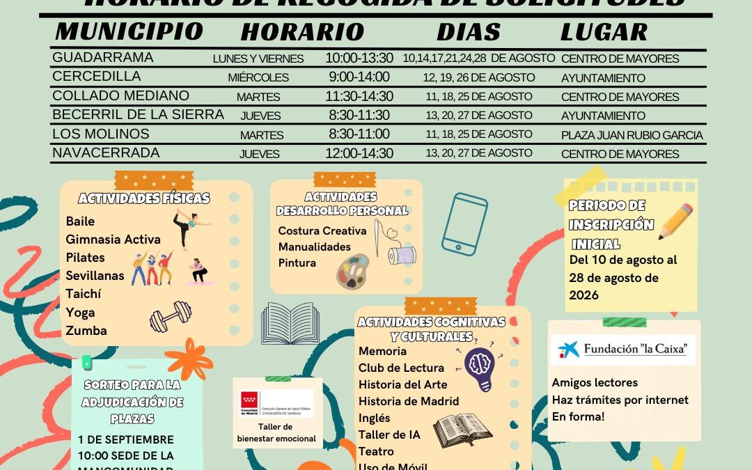 PROGRAMA DE ACTIVIDADES MAYORES 2026